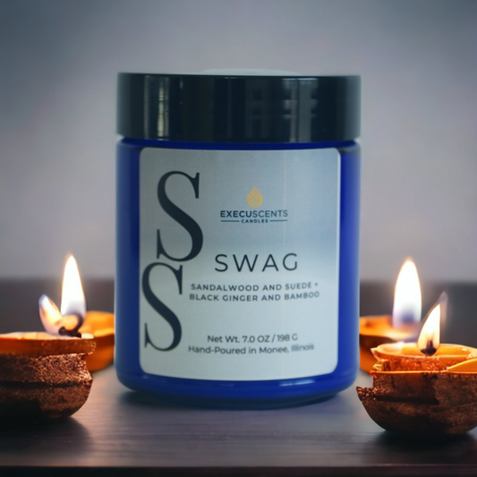 SWAG - Sandalwood and Suede + Black Ginger and Bamboo 8 oz Jar
