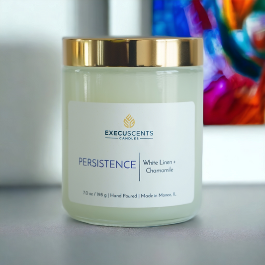 PERSISTENCE - White Linen & Chamomile 8 oz Jar